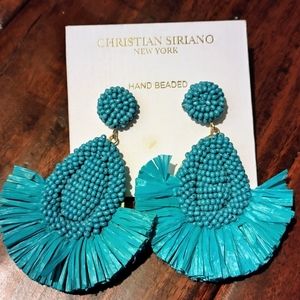 Christian Siriano Hand Beaded Earrings